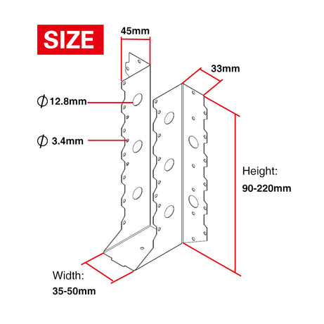 Joist Hanger, Multiple Sizes