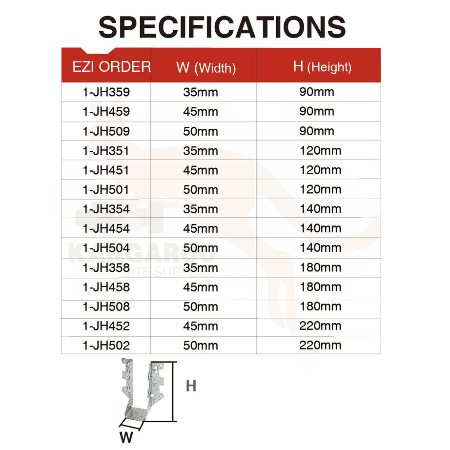 Joist Hanger, Multiple Sizes