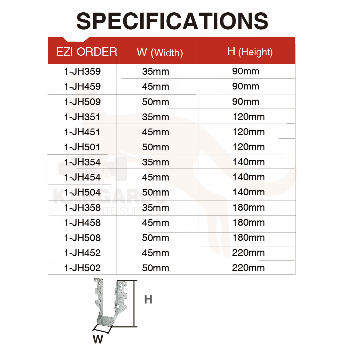 Joist Hanger, Multiple Sizes
