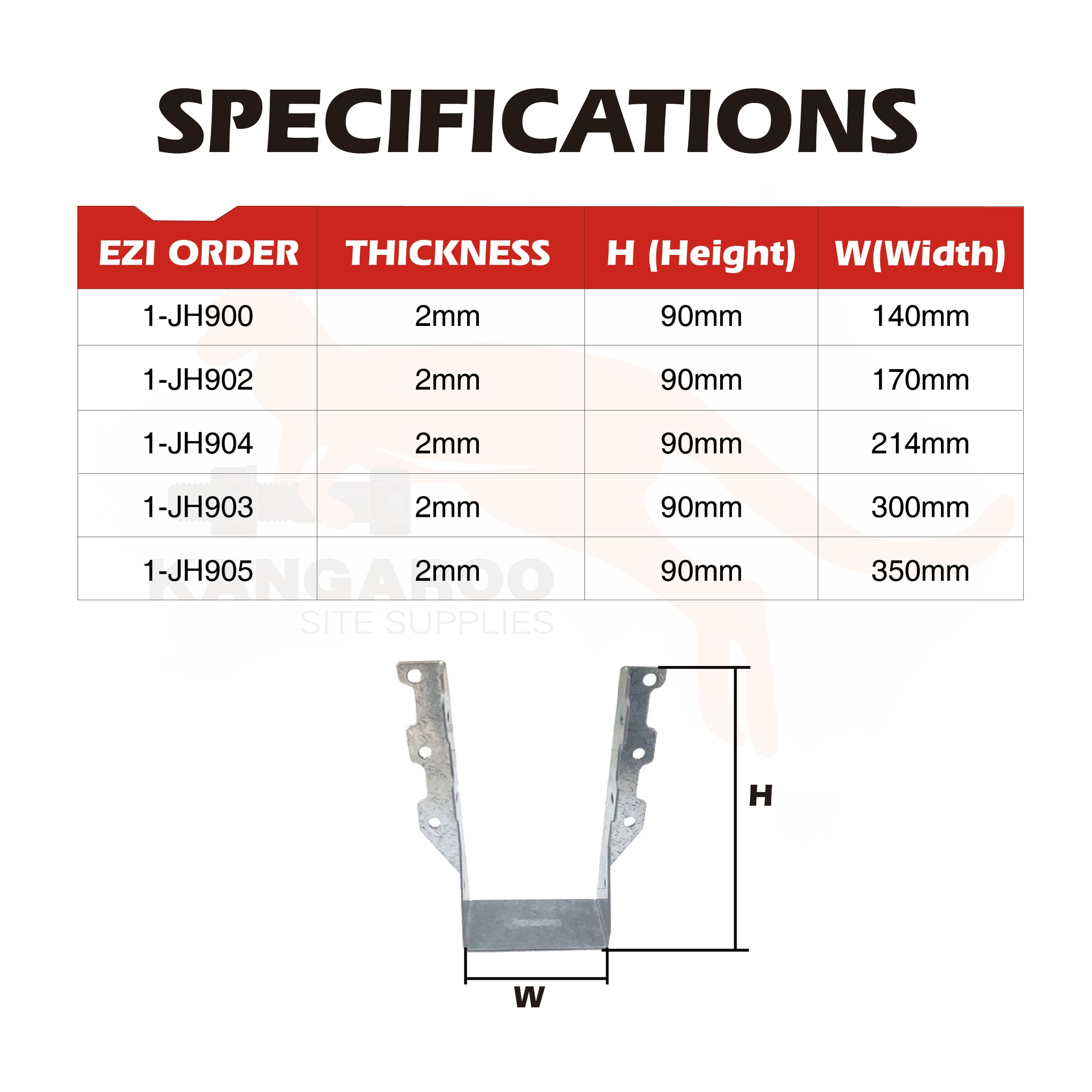 Joist Hanger 2mm Thickness
