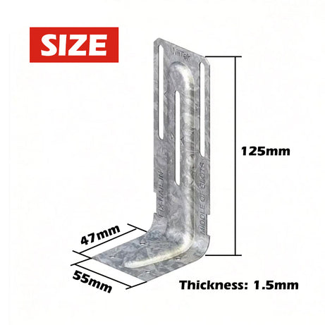 Internal Wall Bracket 45mm x 110mm x 35mm - Long Slot