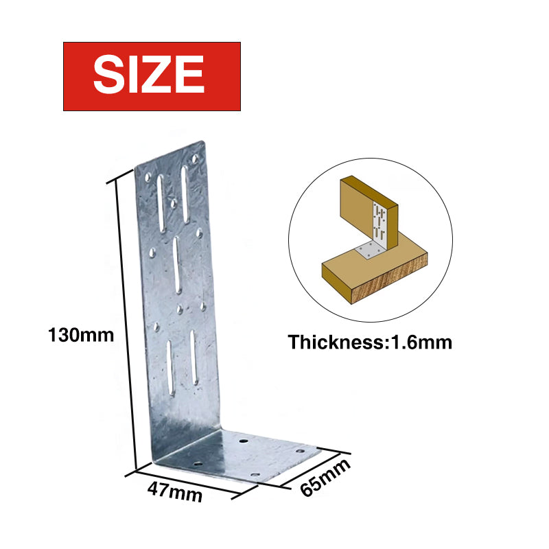 Internal Wall Bracket Medium 130mm x 55mm x 47mm x 1.6mm