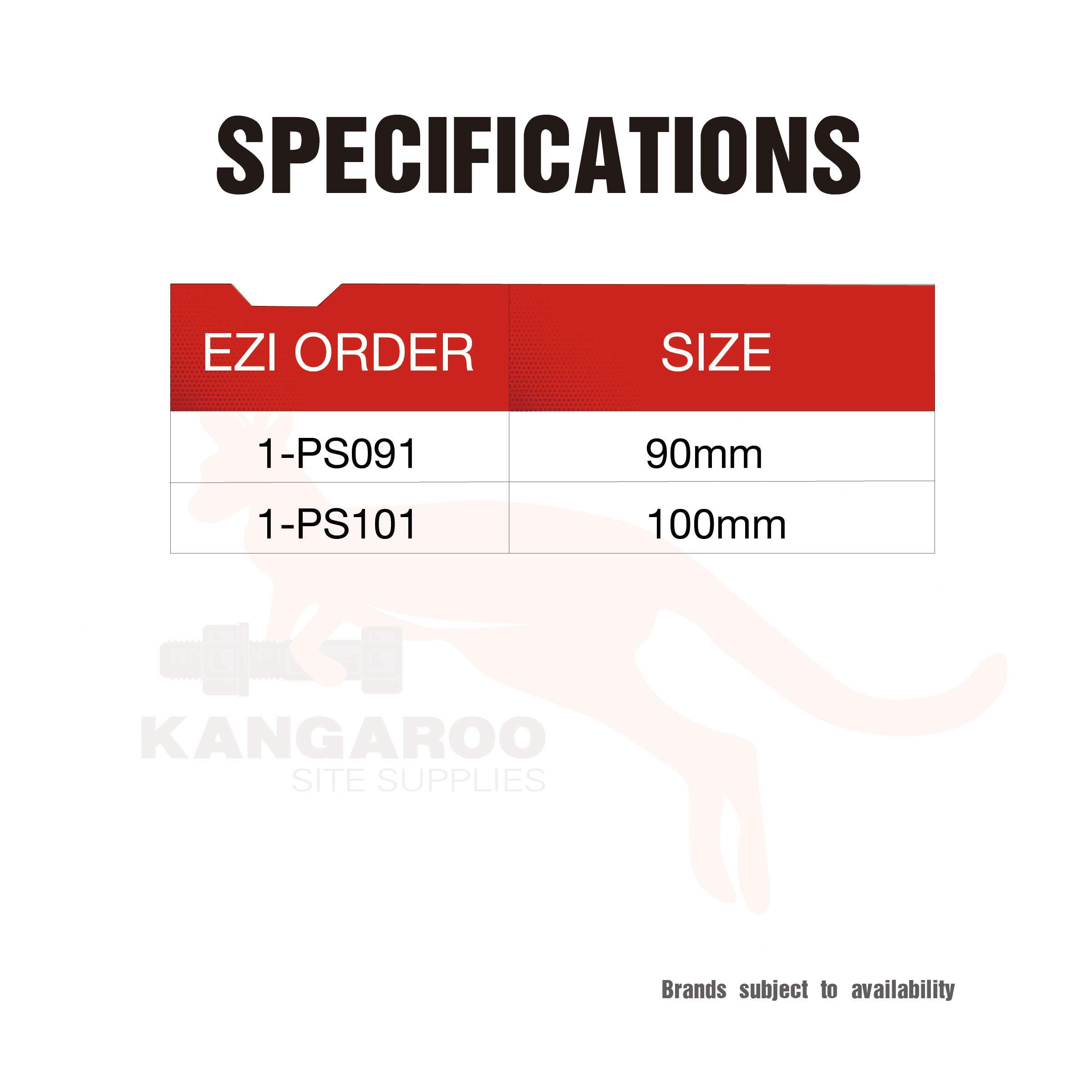 Post Support Galv Bolt Down Mounted 90mm or 100mm