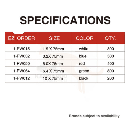 Plastic Packer 75mm, Multiple Thickness and Pack