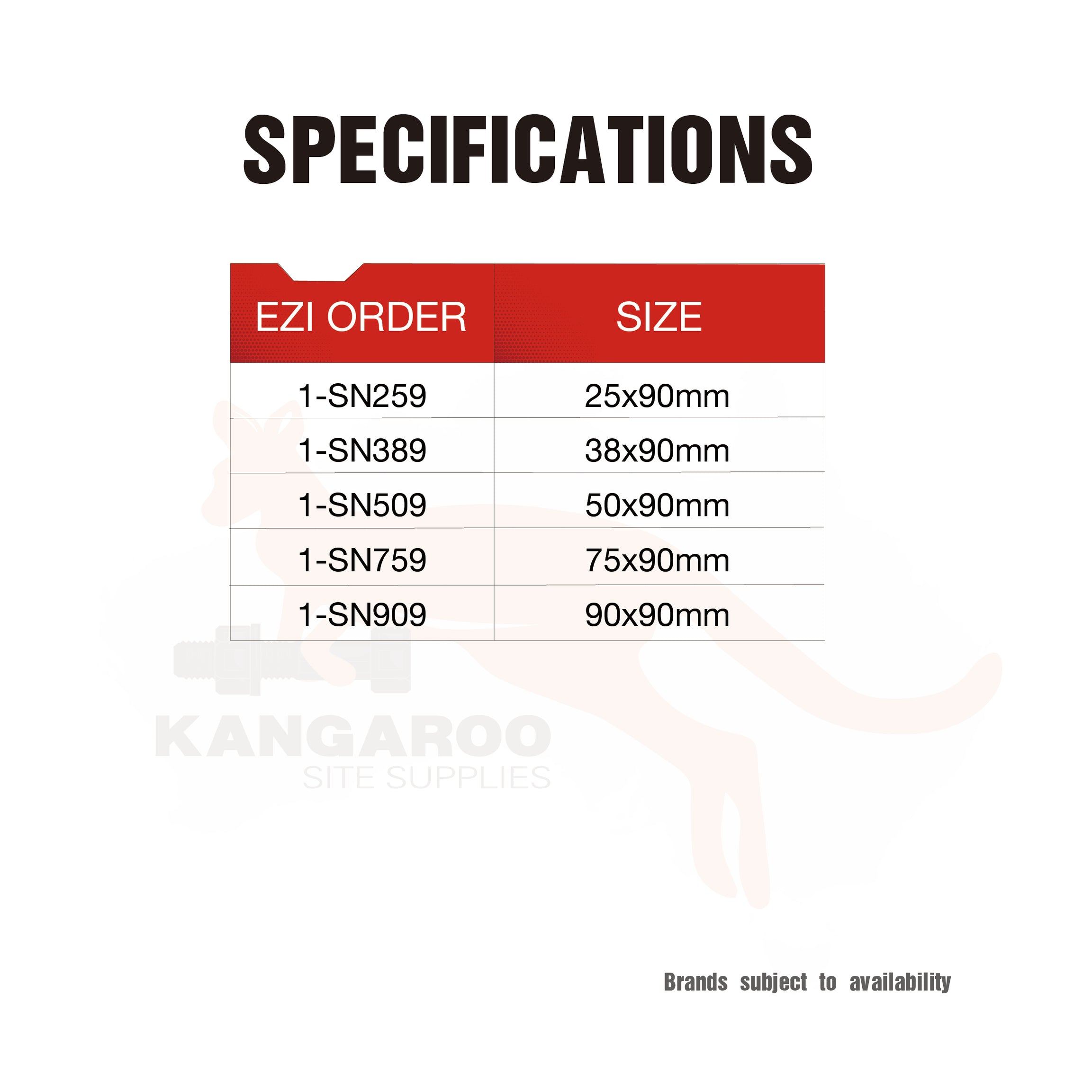 Strap Nail, Multiple Sizes