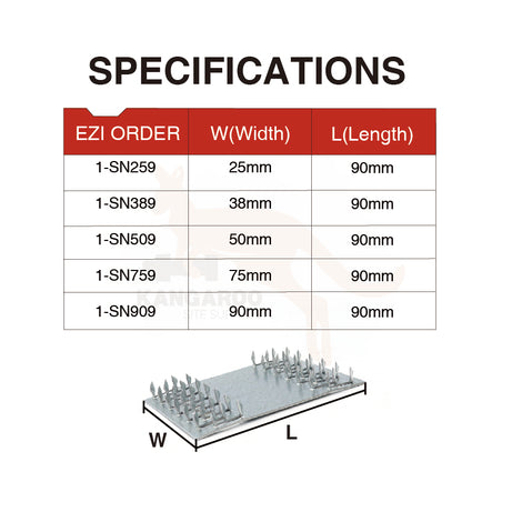 Strap Nail 90mm Lengths, Multiple Sizes