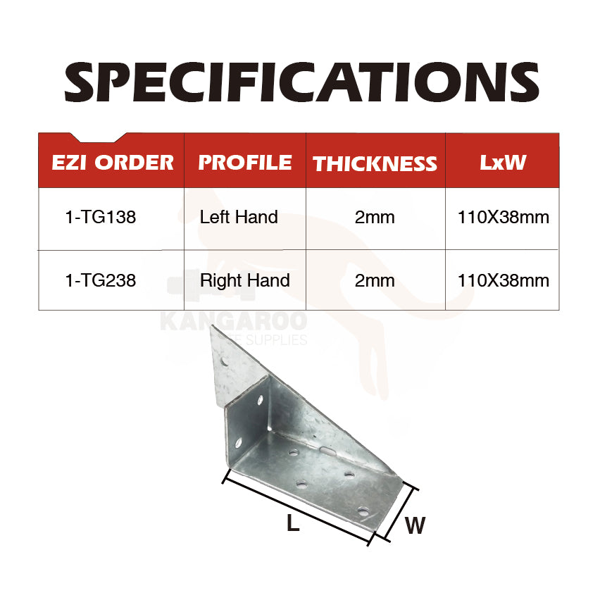 Triple Grip Left 110 x 38 x 2mm