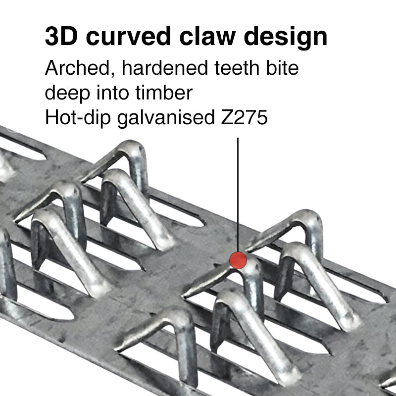 Knuckle Nailplate Galvanised, Multiple Sizes