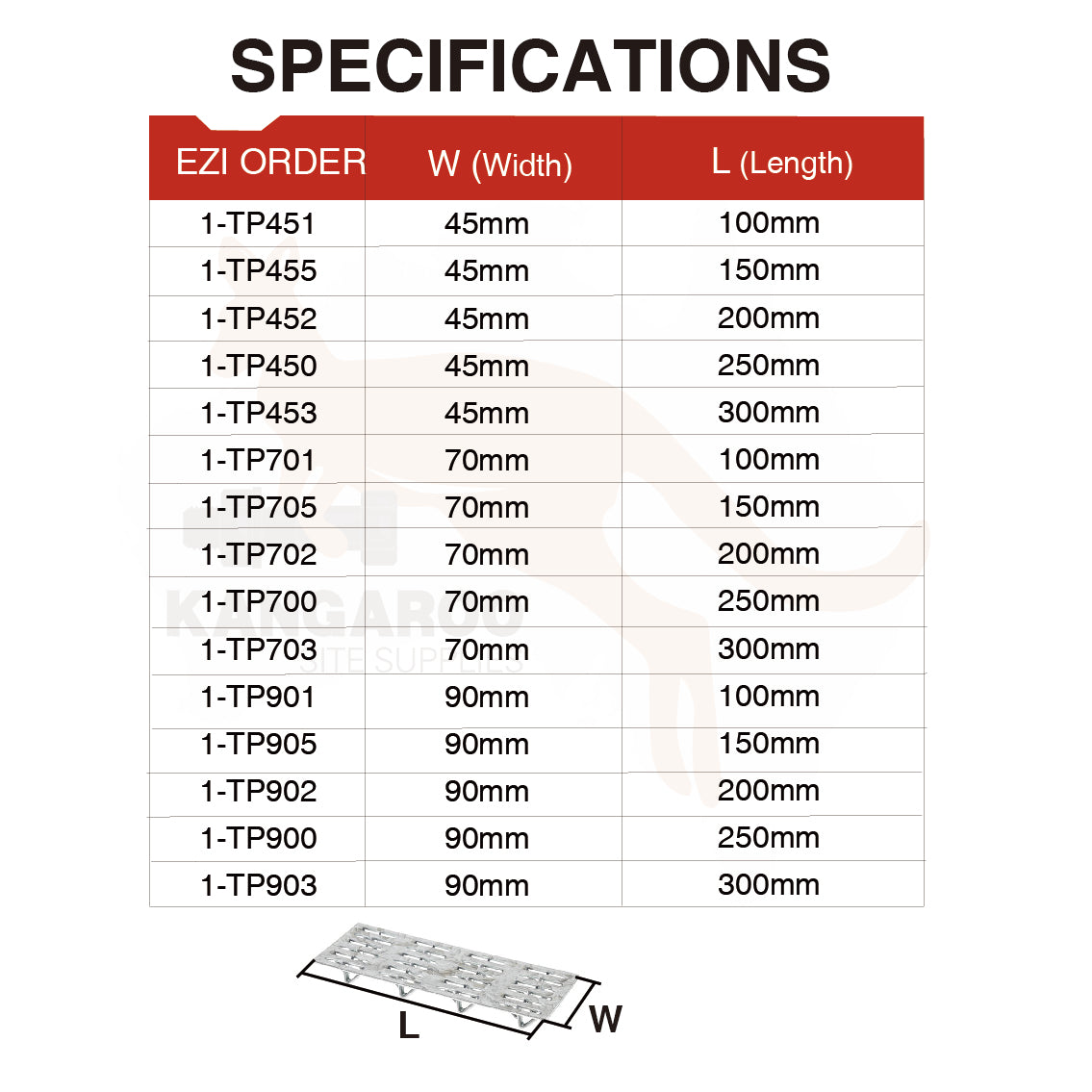 Knuckle Nailplate Plate, Multiple Sizes