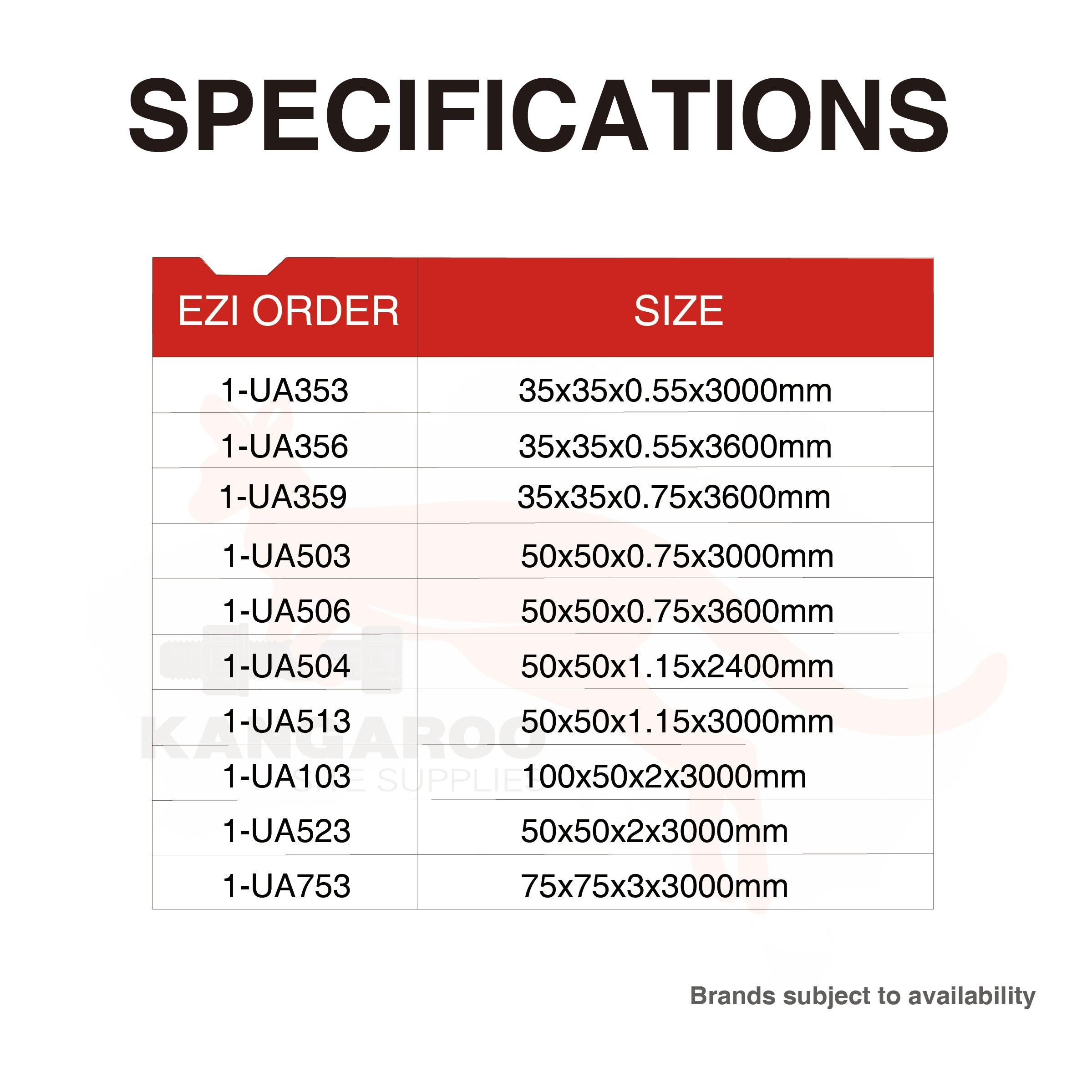 Bulk Angle Hdg, Multiple Sizes