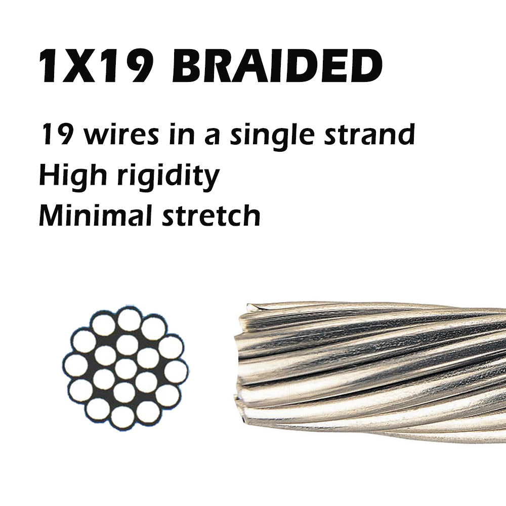 Wire Rope SS316 1x19 Braided 3.2mmx100m