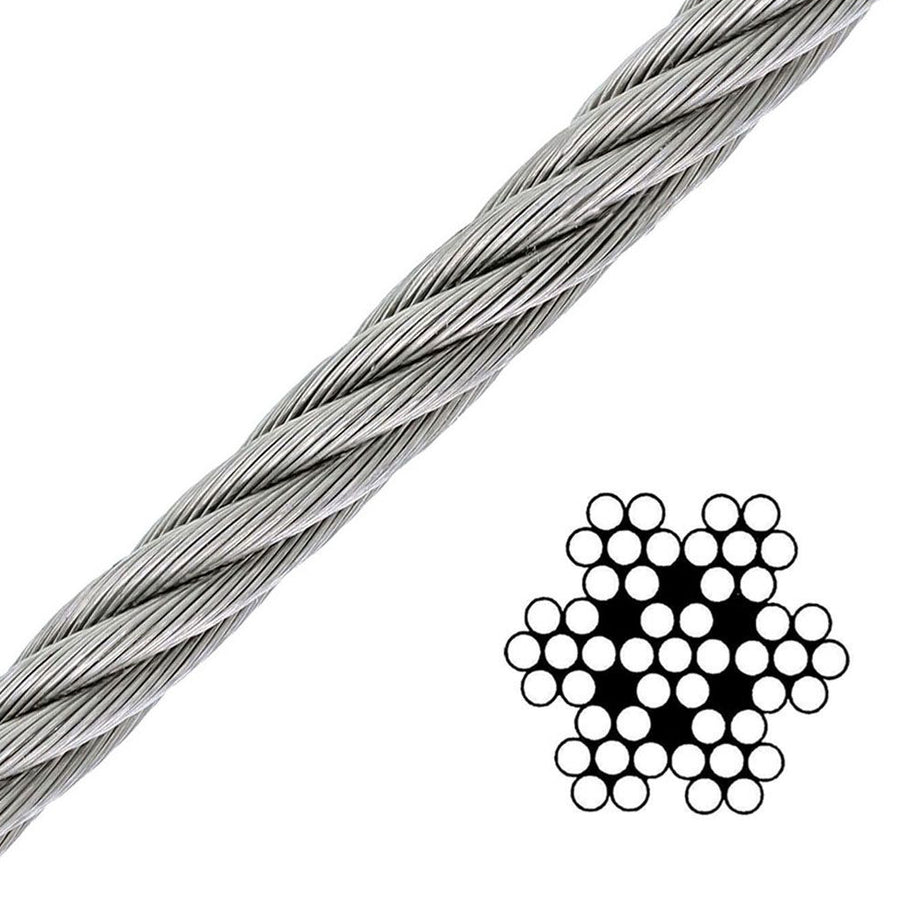 7 Inch Rope Wire Rope SS316 7x7 Braided 2mmx100m – Kangaroo Site Supplies