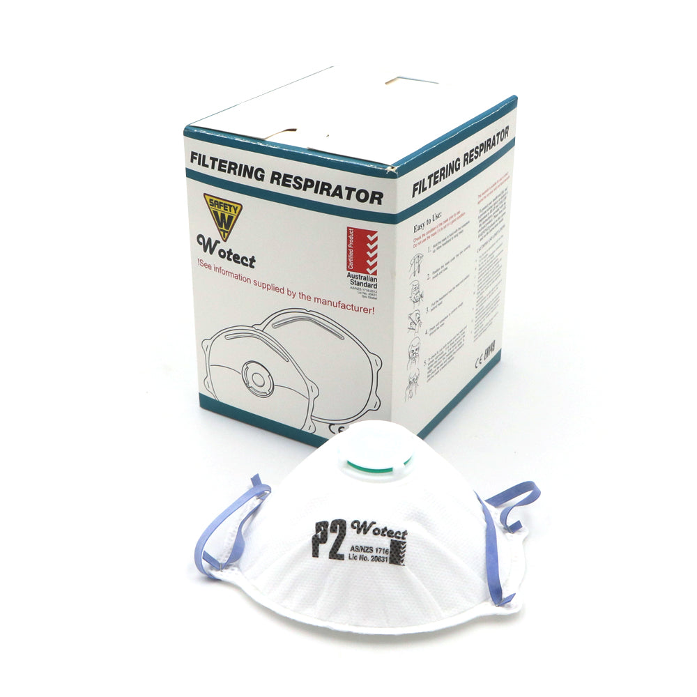 P2 Disposable Respirator W/Valve Pack 10 As/Nzs