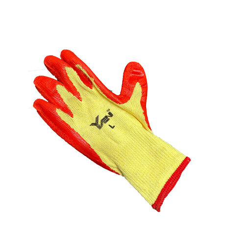 Gloves Latex Coated L Size, Pack 5pairs