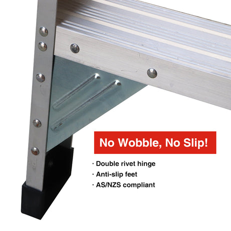 Jinmao Aluminium Double Sided Ladder 150kg Construction Stepladder
