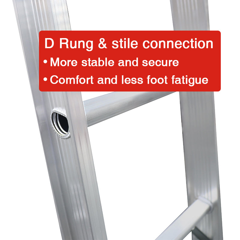 Jinmao Aluminum Ladder Single Builders Ladder 150kg, Multiple Sizes