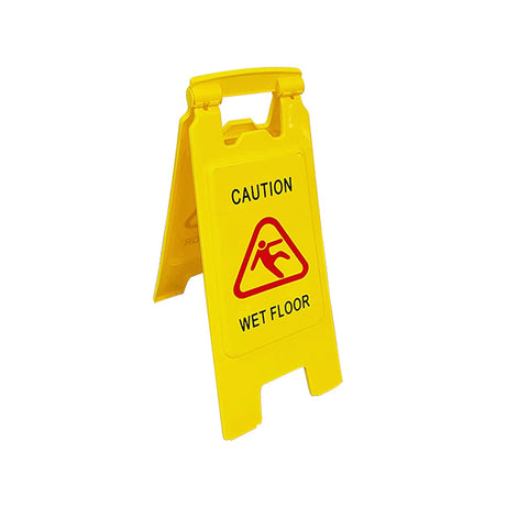 A Frame Warning Sign "Caution Wet Floor" Yellow 610mm