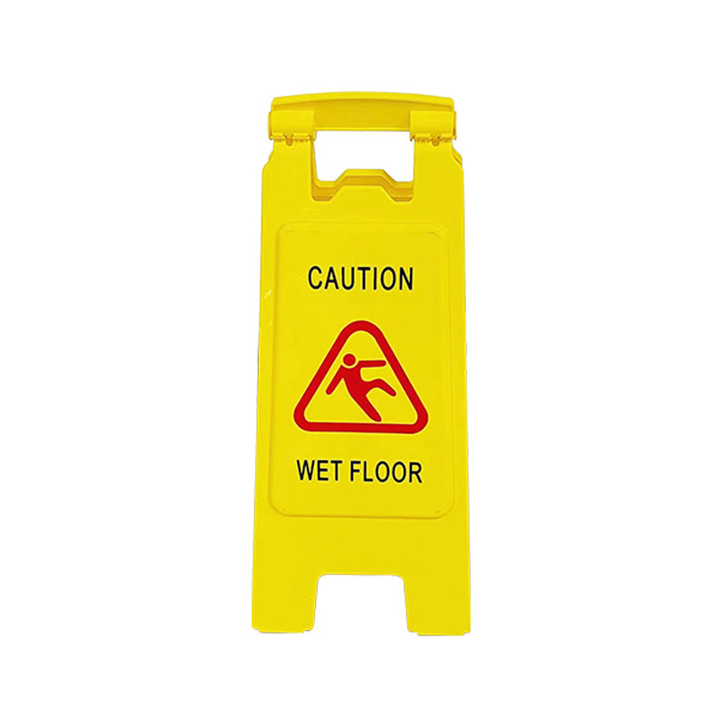 A Frame Warning Sign "Caution Wet Floor" Yellow 610mm
