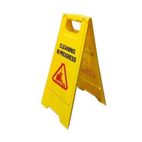 A Frame Warning Sign "Cleaning in Progress" Yellow 610mm