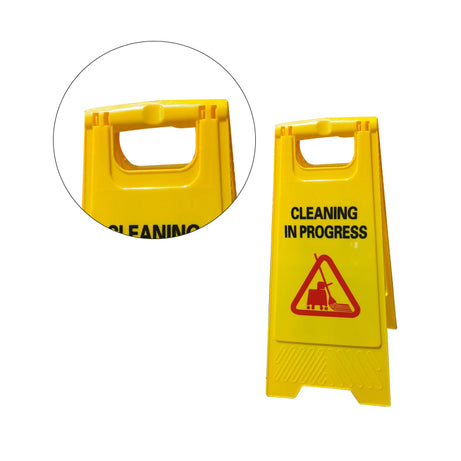 A Frame Warning Sign "Cleaning in Progress" Yellow 610mm