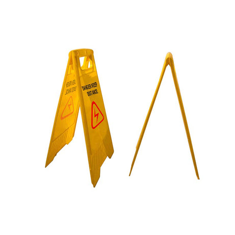 A Frame Warning Sign "Danger Keep Distance" Yellow 610mm