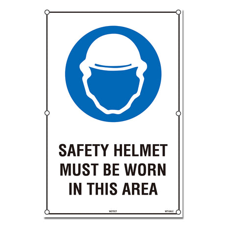 Safety Sign 400x600mm - Safety Helmet