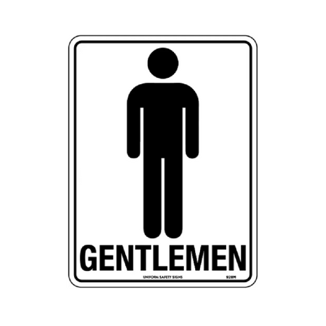 Safety Sign 225x300mm - Gentlemen