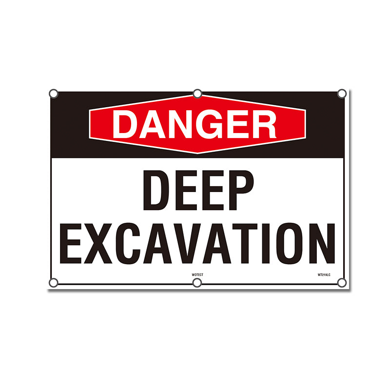 Safety Sign 400x600mm - Danger Deep Excavation