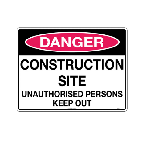 Safety Sign 400x600mm - Unauthorised Persons Keep Out