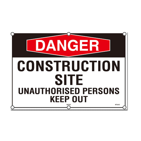 Safety Sign 400x600mm - Unauthorised Persons Keep Out