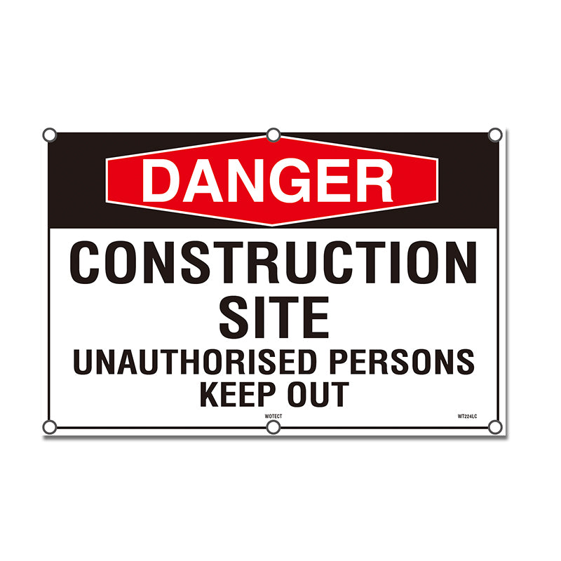 Safety Sign 400x600mm - Unauthorised Persons Keep Out