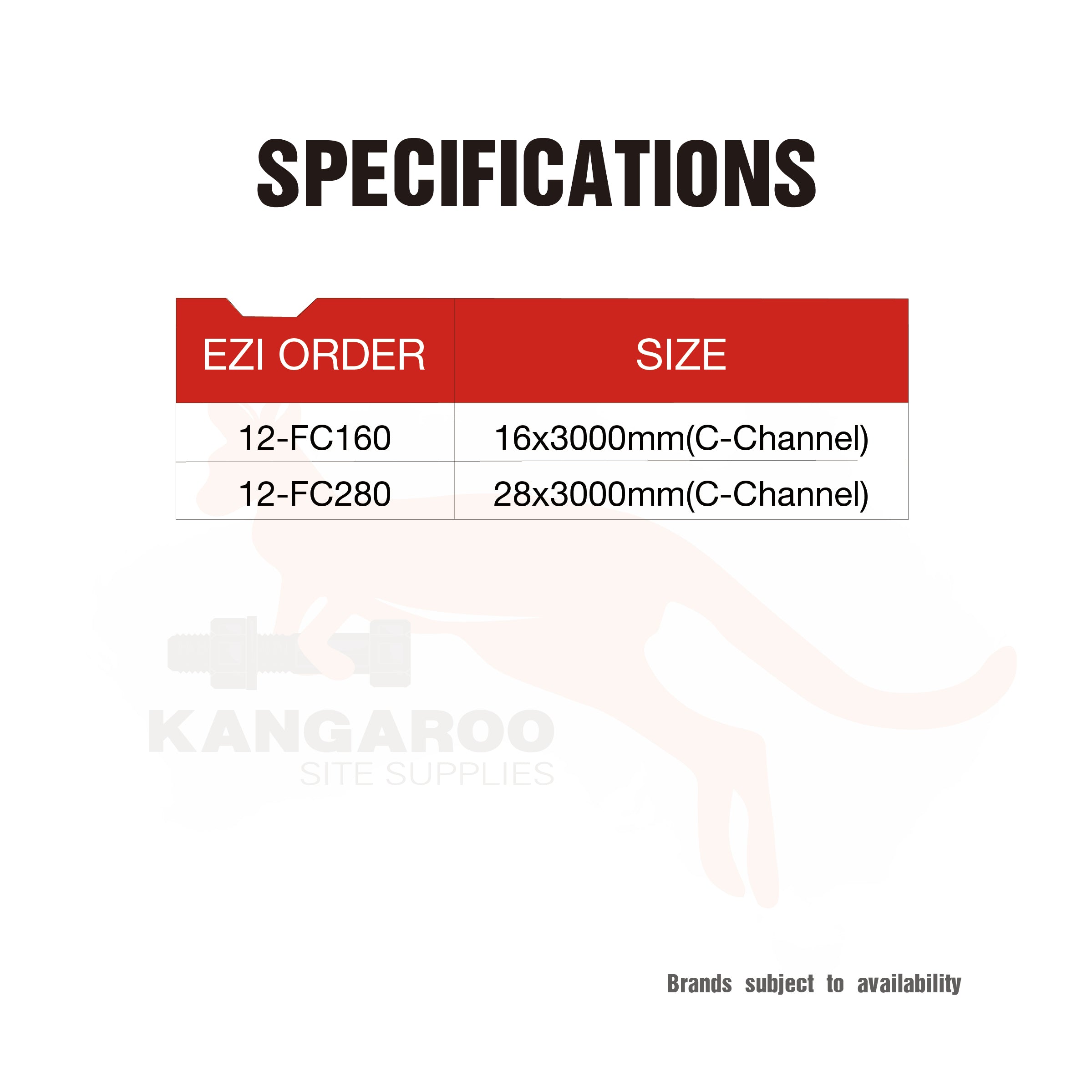 Furring Channel Track (J-Channel) 16x3000mm/28x3000mm