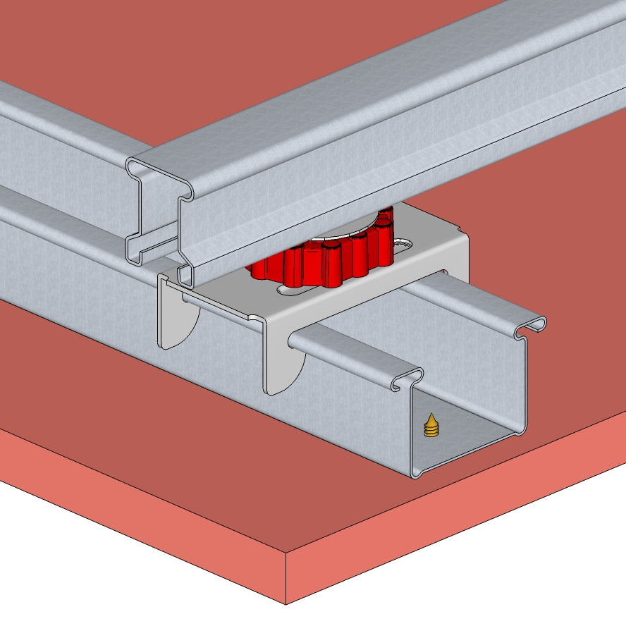 Resilient Mount Clip Red W/Lk