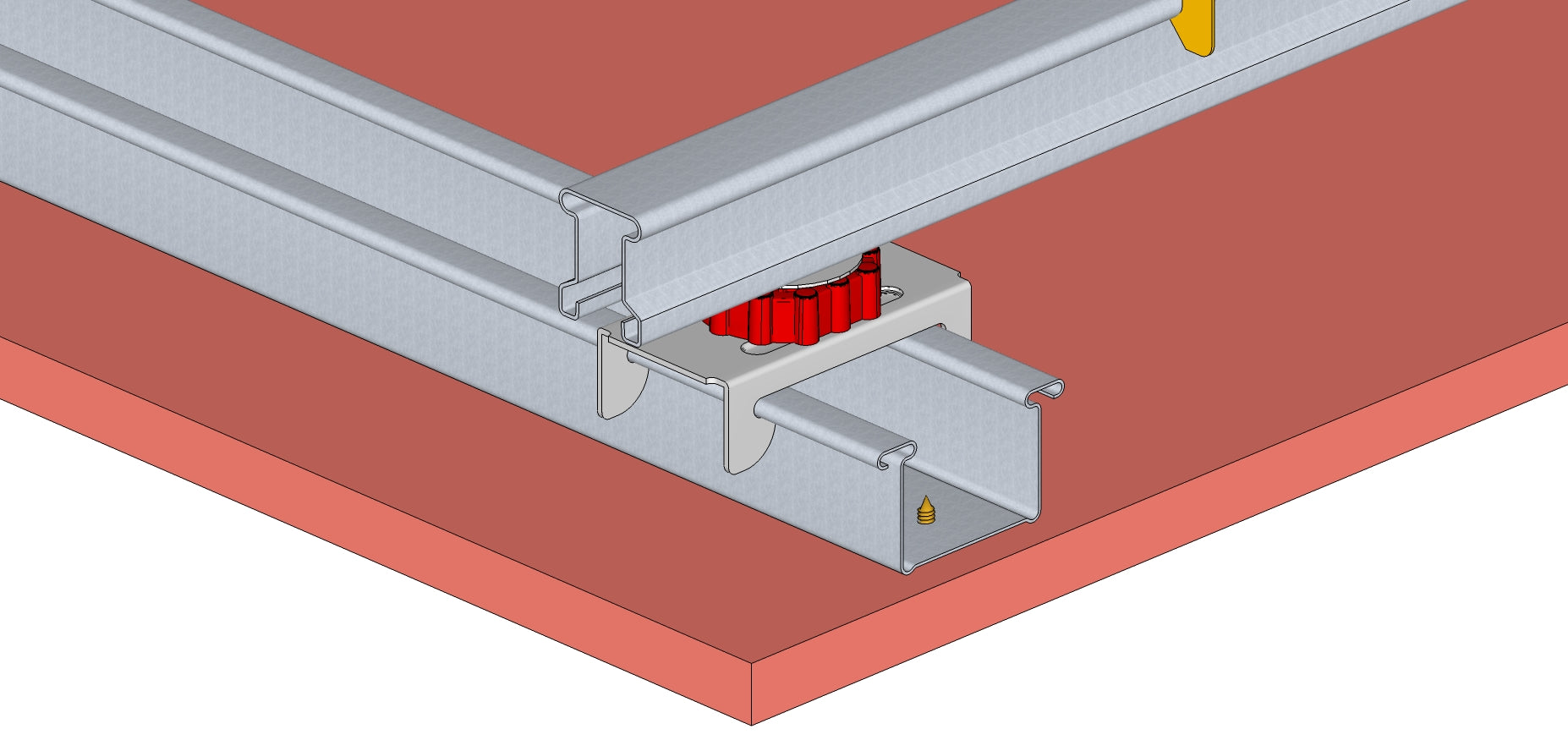 Resilient Mount Clip Red W/Lk