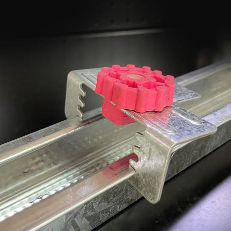 Resilient Mount Clip Adjustable Direct Fix Resilient Black/Red