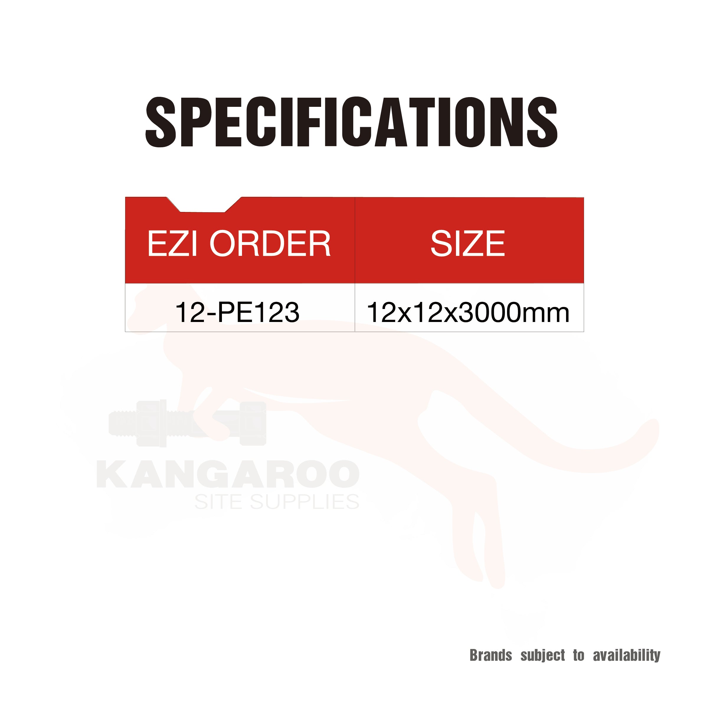 PVC Plasterboard External Cap 12x12x3000mm