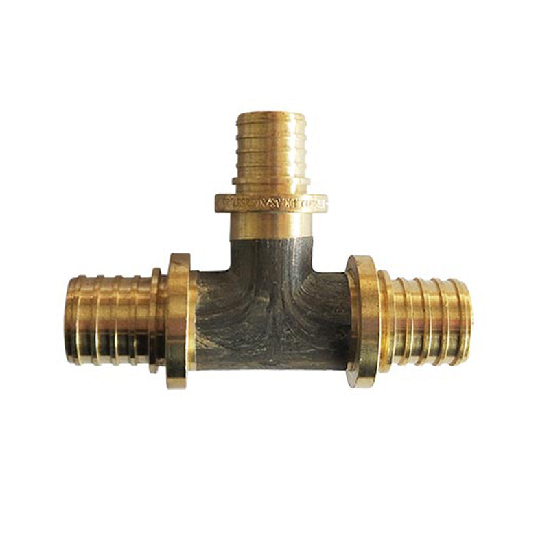Pex Pull-On Brass Fittings Tee Reduced Centre As/Nzs 2537, Multiple Sizes