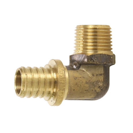 Pex Pull-On Brass Fittings Male Thread Elbow As/Nzs 2537, Multiple Sizes