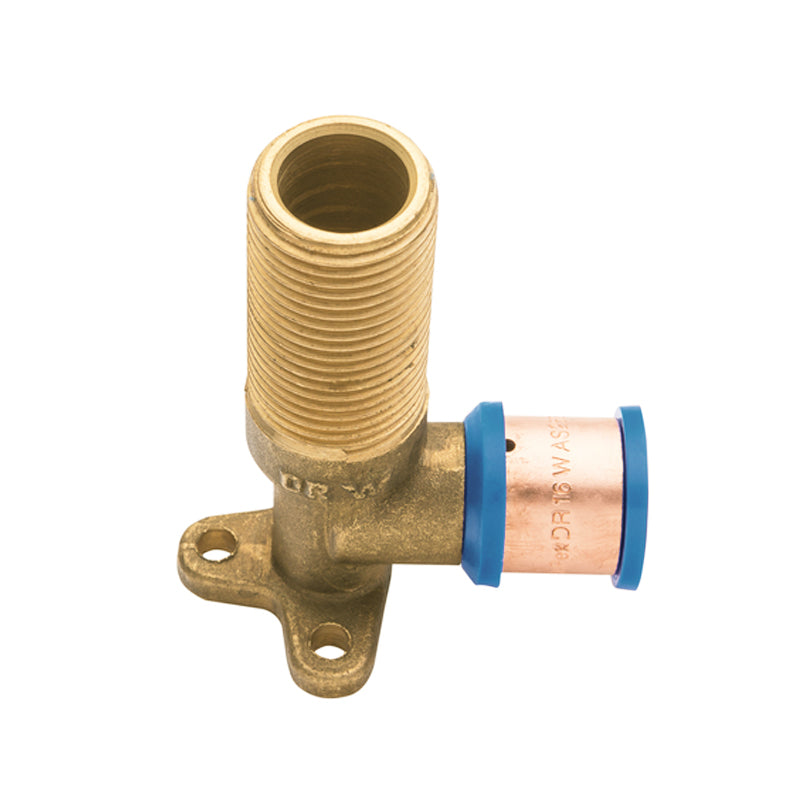 Pex Crimp-On Brass Fittings Male Lugged Elbow As/Nzs 2537, Multiple Sizes
