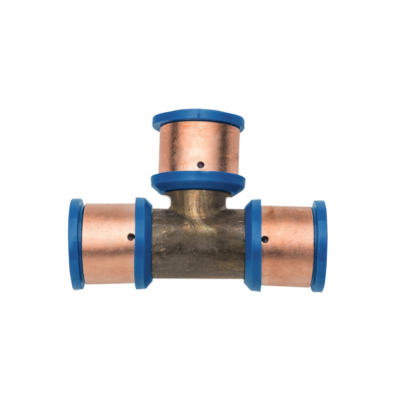 Pex Crimp-On Brass Fittings Equal Tee As/Nzs 2537, Multiple Sizes