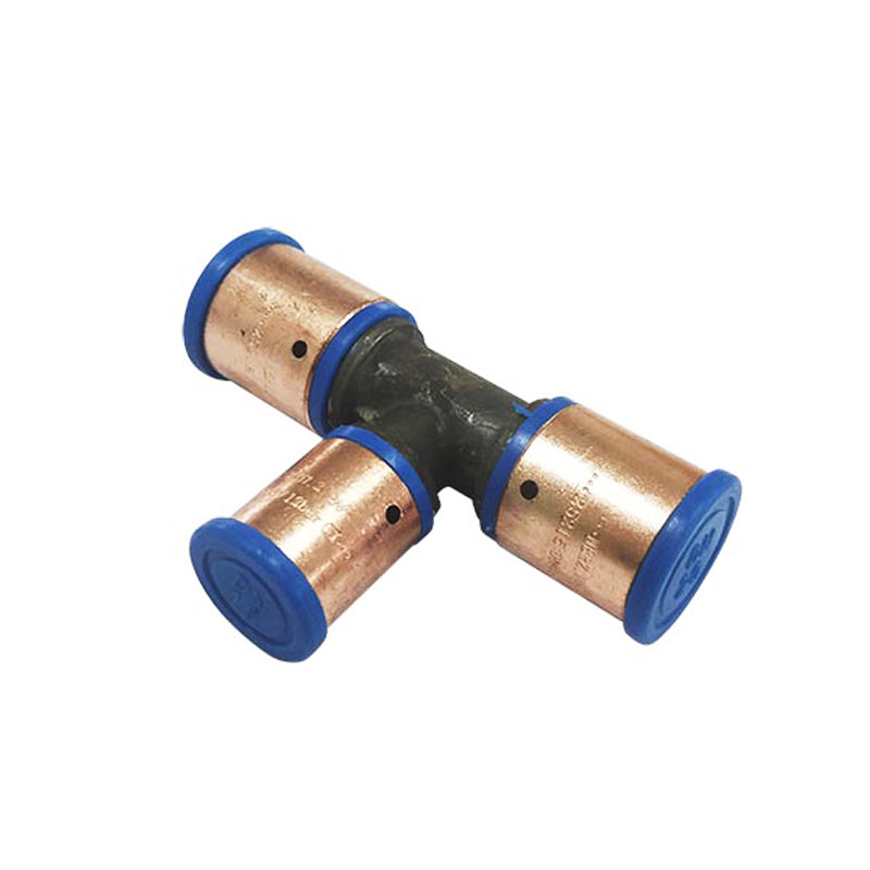 Pex Crimp-On Brass Fittings Tee Reduced Centre As/Nzs 2537, Multiple Sizes