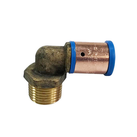 Pex Crimp-On Brass Fittings Male Thread Elbow As/Nzs 2537, Multiple Sizes