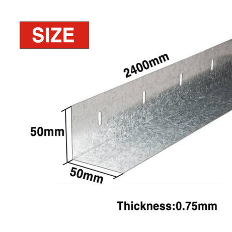 Slotted Base Angle 50 x 50mm x 0.75bmt x 2400mm