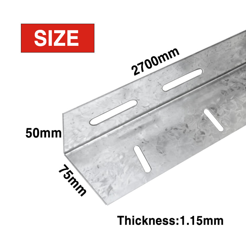 Slotted Top Angle 50 x 75mm x 1.15bmt x 2700mm