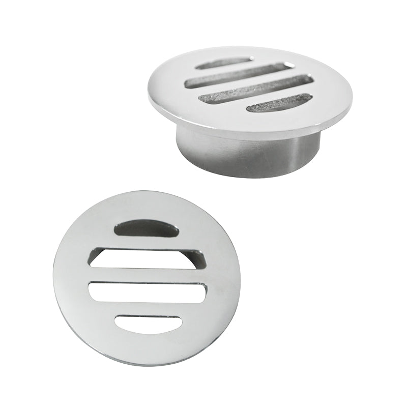 Floor Grate Round Brass CP Suit ID PVC Pipe 50mm, 80mm