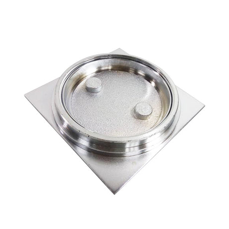 Floor Grate Square 100mm Clean Out Brass CP Suit ID PVC Pipe