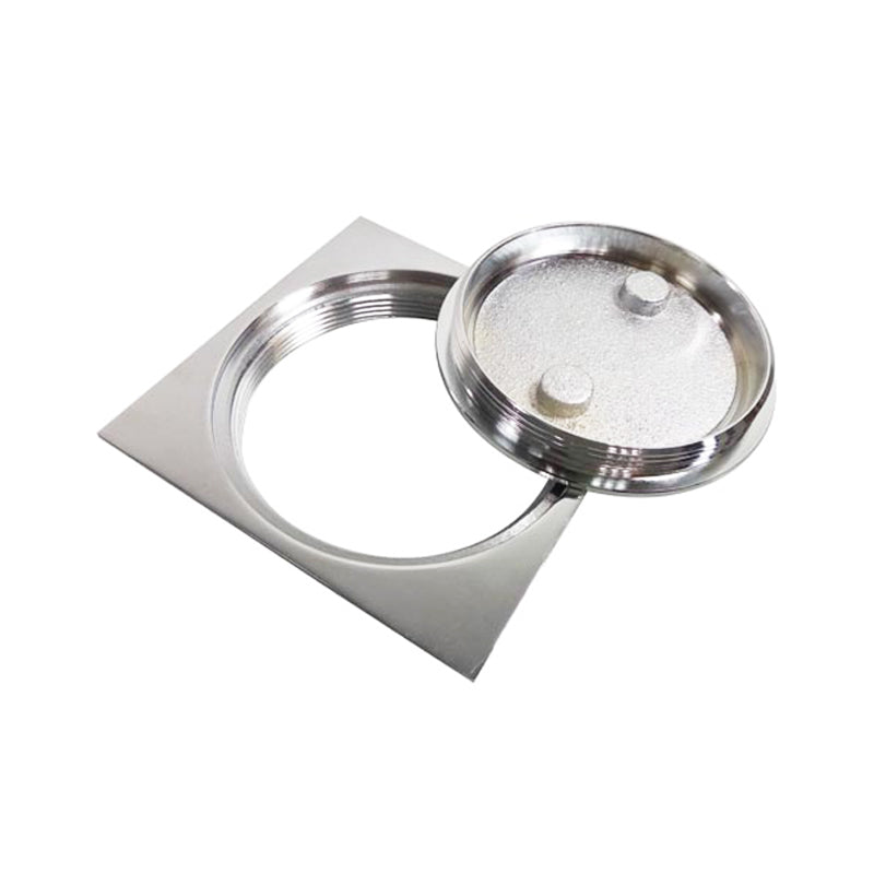 Floor Grate Square 100mm Clean Out Brass CP Suit ID PVC Pipe