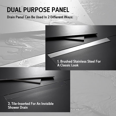 Shower Grate Tile Insert Rectangle S/S