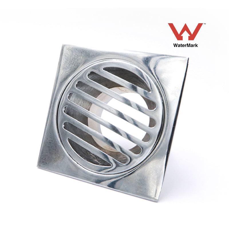 Floor Grate Square Reducing 80mmx50mm Brass Cp Suit ID PVC Pipe