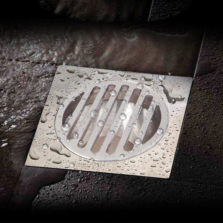 Floor Grate Square Reducing 80mmx50mm Brass Cp Suit ID PVC Pipe